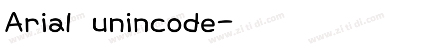Arial unincode字体转换
